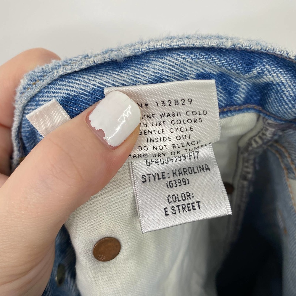 Grlfrnd Karolina E-Street Light Wash Blue Denim High-Rise Skinny Jeans 27 View 6